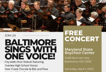 Join us for Baltimore Sings With One Voice this Saturday!