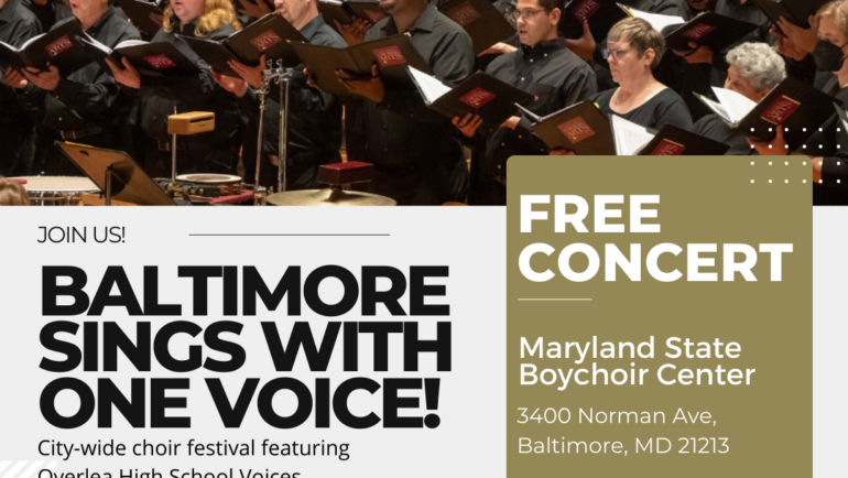 Join us for Baltimore Sings With One Voice this Saturday!