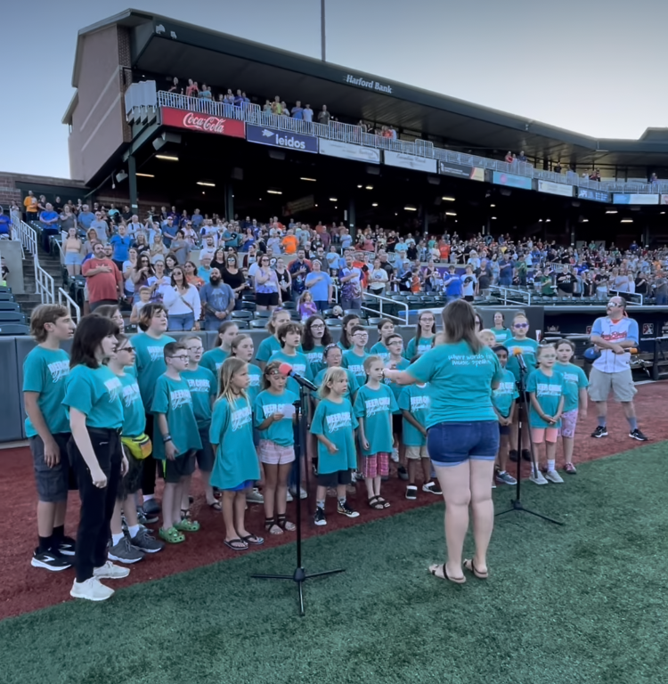 DCYC Sings The National Anthem at Ironbirds Game