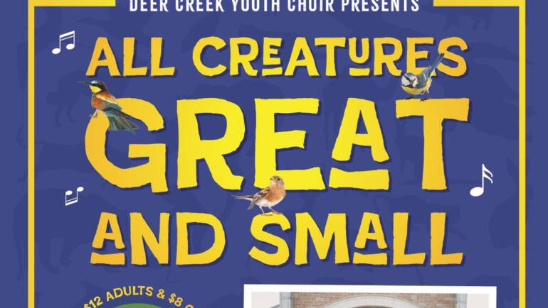 All Creatures Great and Small – DCYC’s Spring Concert coming May 11th!